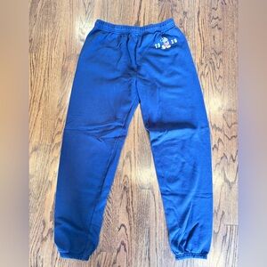 Disney Navy Blue Sweatpants with Mickey‎ 1928 Accent Size Medium